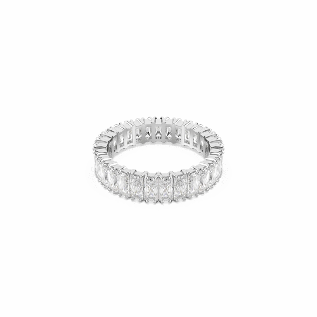 Swarovski Matrix Ring Baguette cut White Silver-tone finish