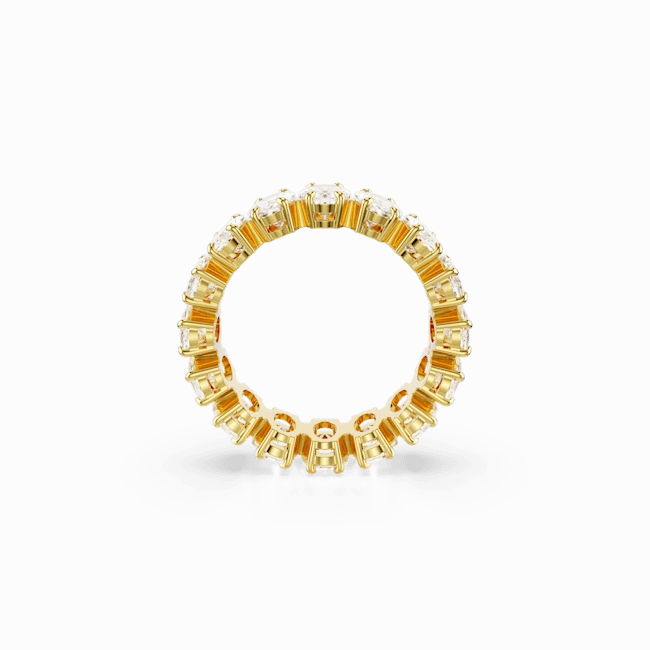 Swarovski Matrix Ring Oval cut White Gold-tone plated fashion-jewelry  