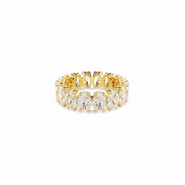 Swarovski Matrix Ring Oval cut White Gold-tone plated