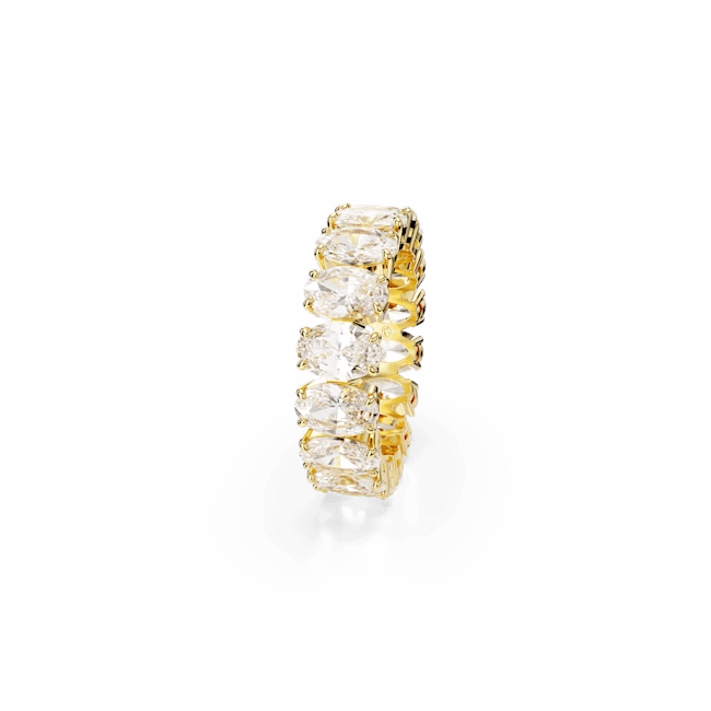Swarovski Matrix Ring Oval cut White Gold-tone plated
