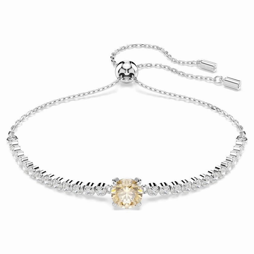 Swarovski Matrix Tennis Bracelet Mixed Cuts Yellow Rhodium Plated fashion-jewelry  