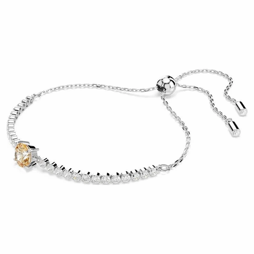 Swarovski Matrix Tennis Bracelet Mixed Cuts Yellow Rhodium Plated