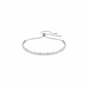 Swarovski Matrix Tennis Bracelet Mixed Round Cuts White Rhodium Plated fashion-jewelry  