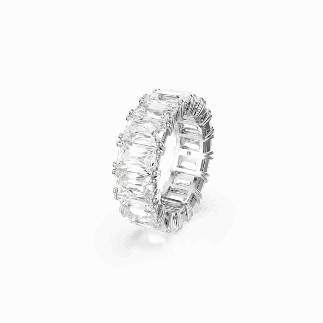 Swarovski Matrix Vittore Ring Baguette cut White Rhodium plated