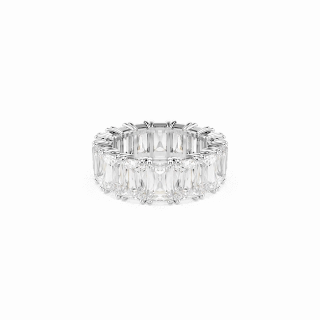 Swarovski Matrix Vittore Ring Baguette cut White Rhodium plated