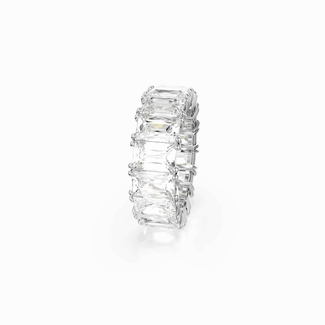 Swarovski Matrix Vittore Ring Baguette cut White Rhodium plated