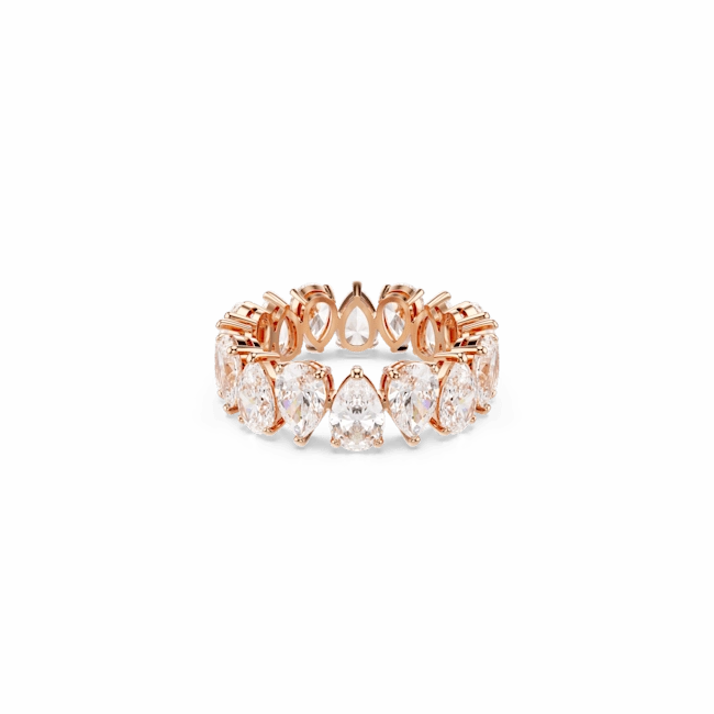 Swarovski Matrix Vittore Ring Pear cut White Rose gold-tone finish