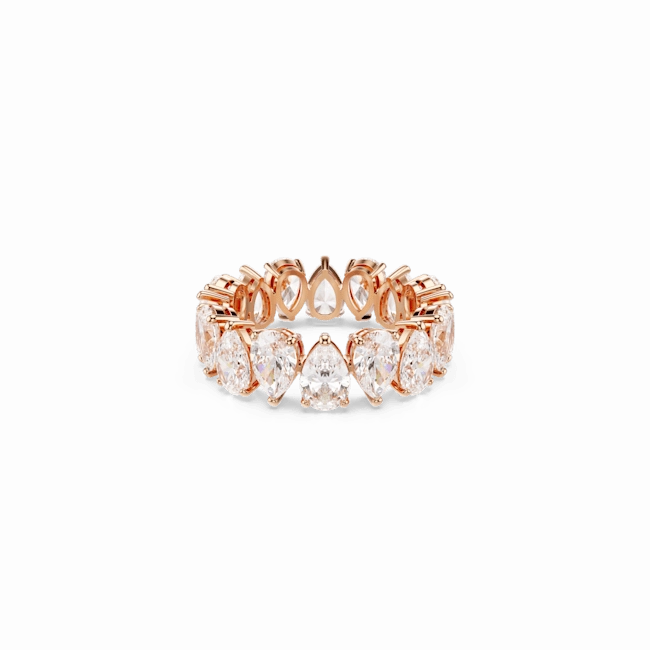 Swarovski Matrix Vittore Ring Pear cut White Rose gold-tone finish