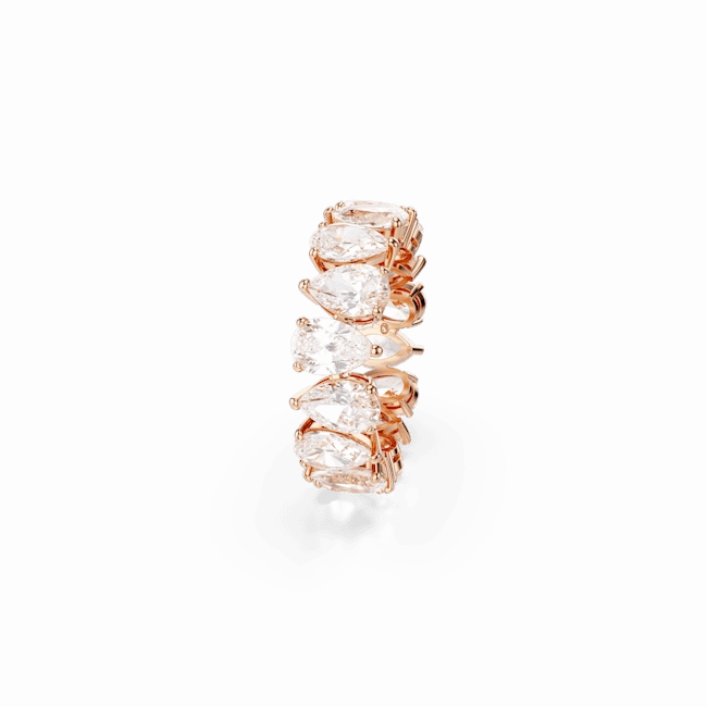 Swarovski Matrix Vittore Ring Pear cut White Rose gold-tone finish