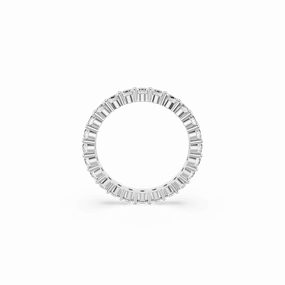 Swarovski Matrix Vittore Ring Round cut White Silver-tone finish fashion-jewelry  