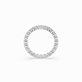 Swarovski Matrix Vittore Ring Round cut White Silver-tone finish Size 55 fashion-jewelry  