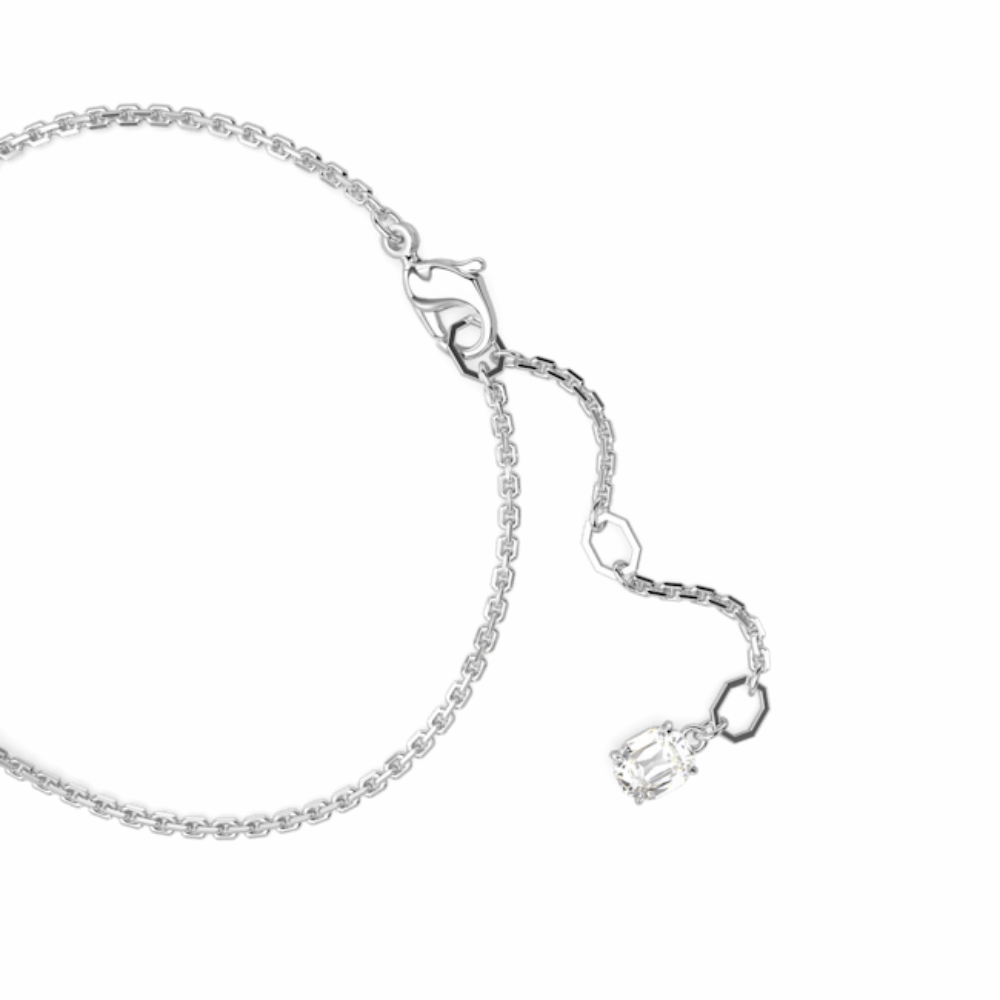 Swarovski Mesmera Bracelet Mixed cuts, Blue, Rhodium plated, Medium