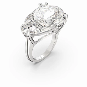 Swarovski Mesmera Cocktail Ring Trilliant cut White Rhodium plated fashion-jewelry  