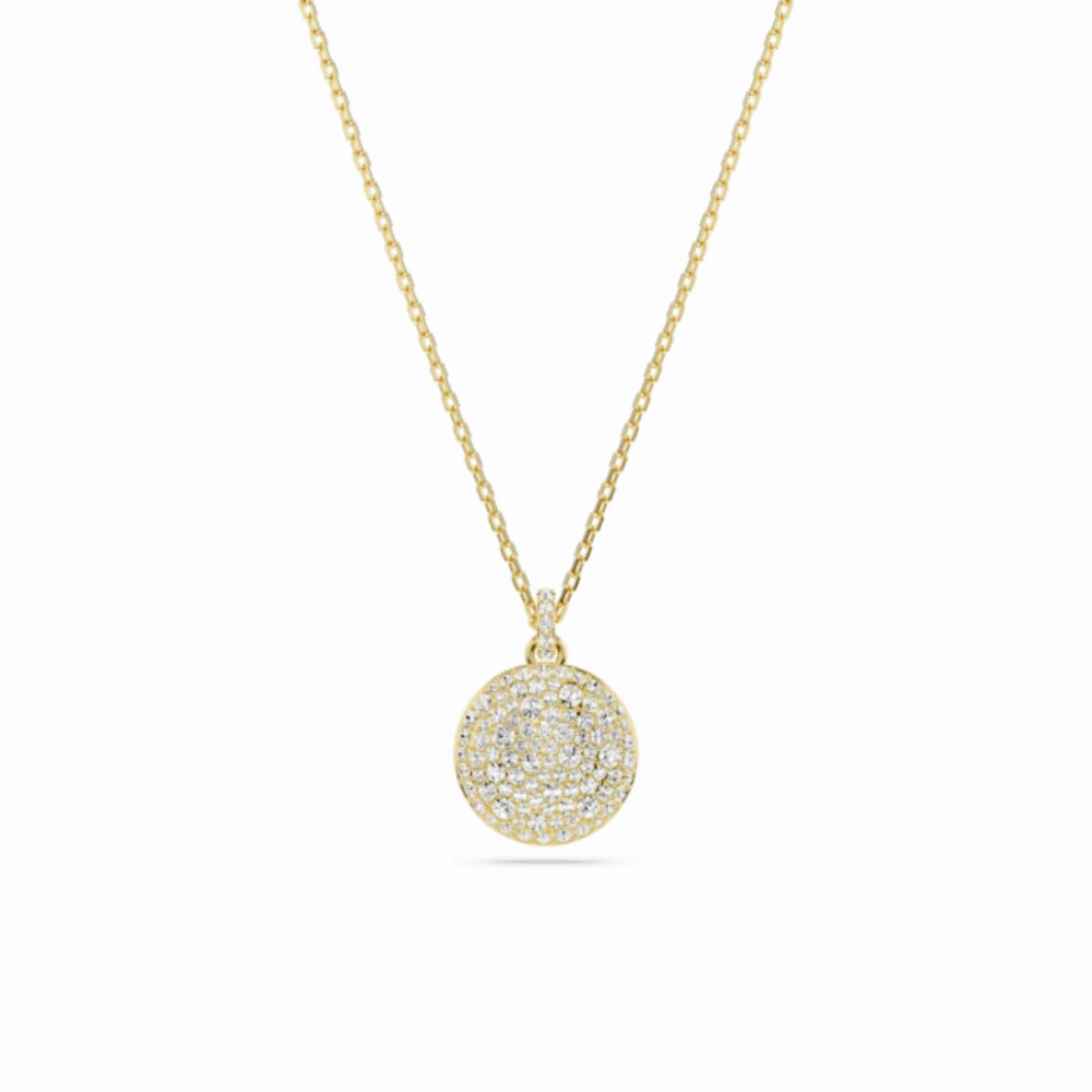 Swarovski Meteora layered pendant Necklace White, Rhodium plated