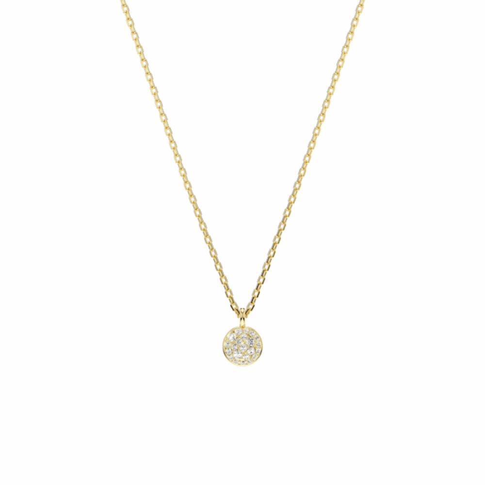 Swarovski Meteora layered pendant Necklace White, Rhodium plated