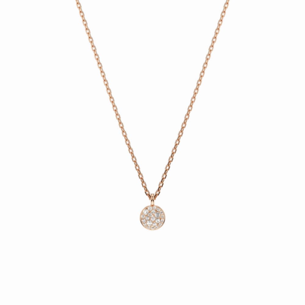 Swarovski Meteora layered pendant Necklace White, Rhodium plated