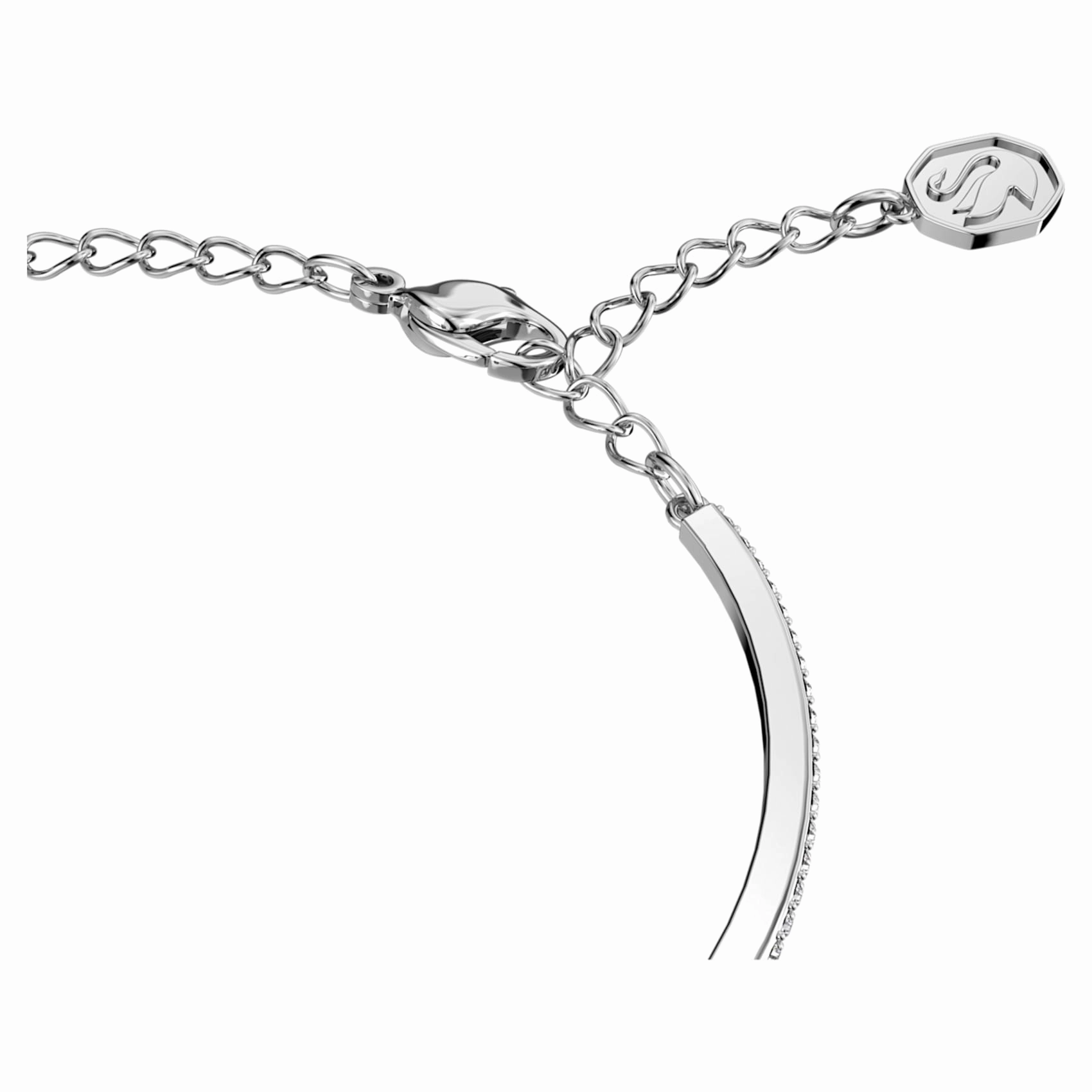 Swarovski Millenia bangle Octagon cut Swarovski Zirconia, Blue, Rhodium plated