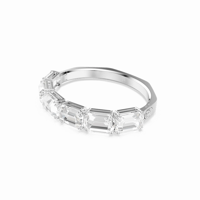 Swarovski Millenia Bracelet Bangle Octagon Cut White Rhodium Plated