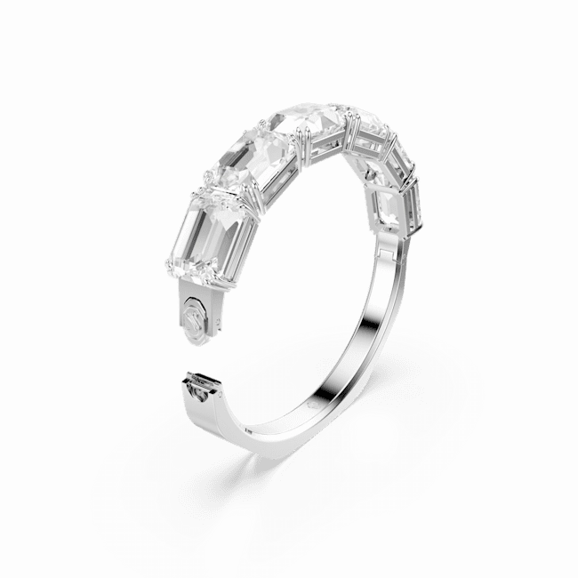 Swarovski Millenia Bracelet Bangle Octagon Cut White Rhodium Plated