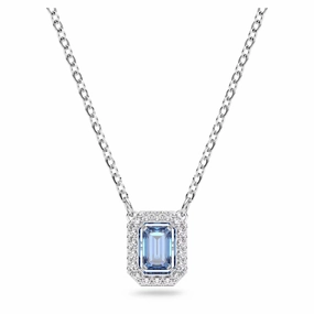 Swarovski Millenia Necklace Octagon Cut, Blue, Rhodium Plated fashion-jewelry  