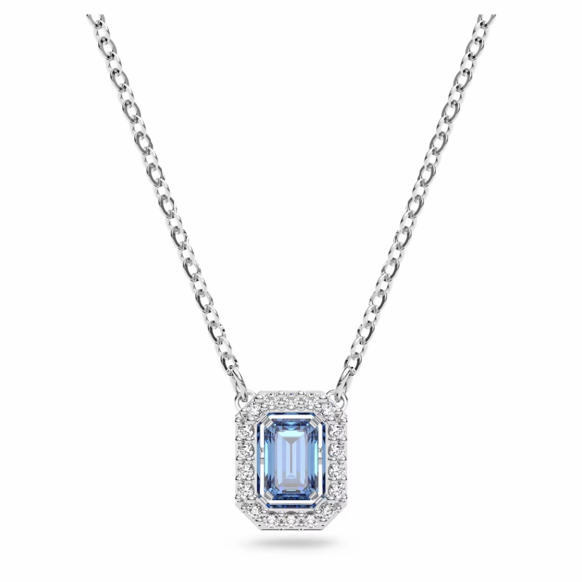 Swarovski Millenia Necklace Octagon Cut, Blue, Rhodium Plated fashion-jewelry  
