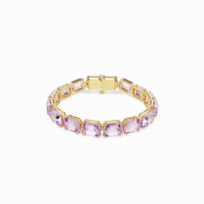 Swarovski Millenia Tennis Bracelet Octagon Cut Purple Gold-Tone Plated fashion-jewelry  
