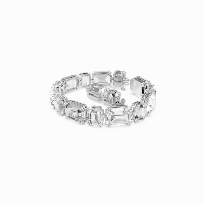Swarovski Millenia Tennis Bracelet Octagon Cut White Rhodium Plated