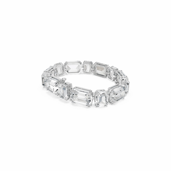 Swarovski Millenia Tennis Bracelet Octagon Cut White Rhodium Plated