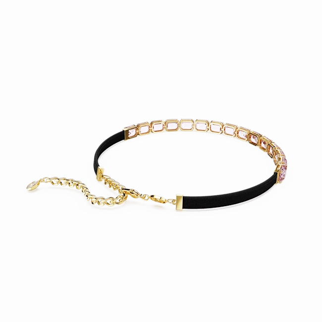 Swarovski Millenia Tennis Choker Octagon Cut Purple Gold-Tone Plated