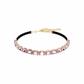 Swarovski Millenia Tennis Choker Octagon Cut Purple Gold-Tone Plated fashion-jewelry  