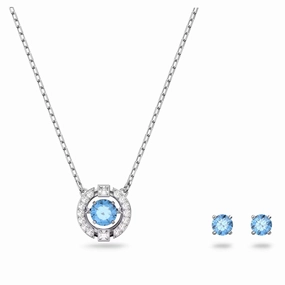 Swarovski Sparking Dance Crystal Necklace and Earring Set Jewelry Collection fashion-jewelry  
