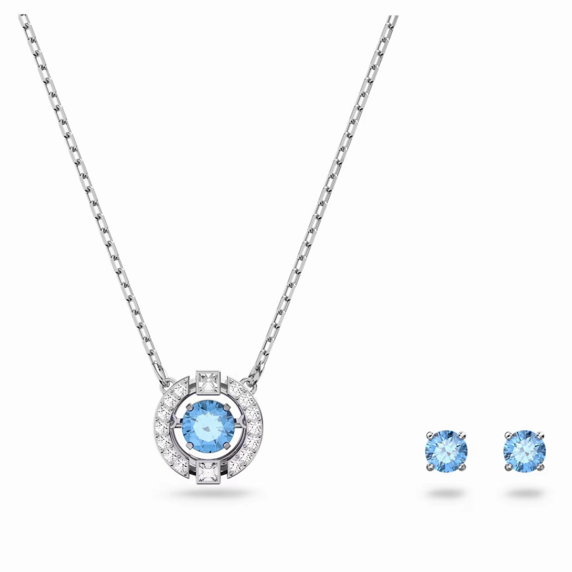 Swarovski Sparking Dance Crystal Necklace and Earring Set Jewelry Collection fashion-jewelry  