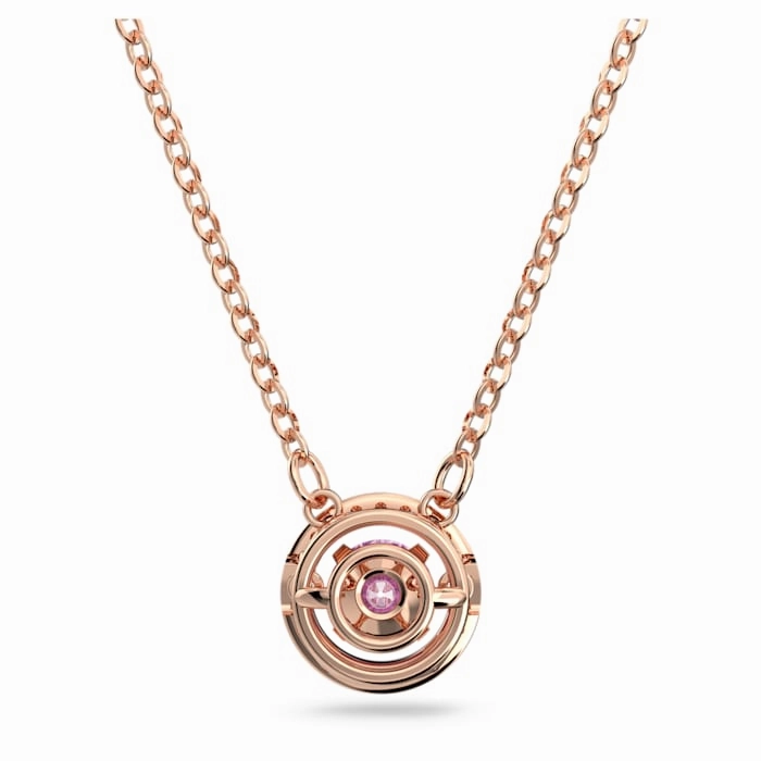 Swarovski Sparkling Dance pendant Purple, Rose gold-tone plated