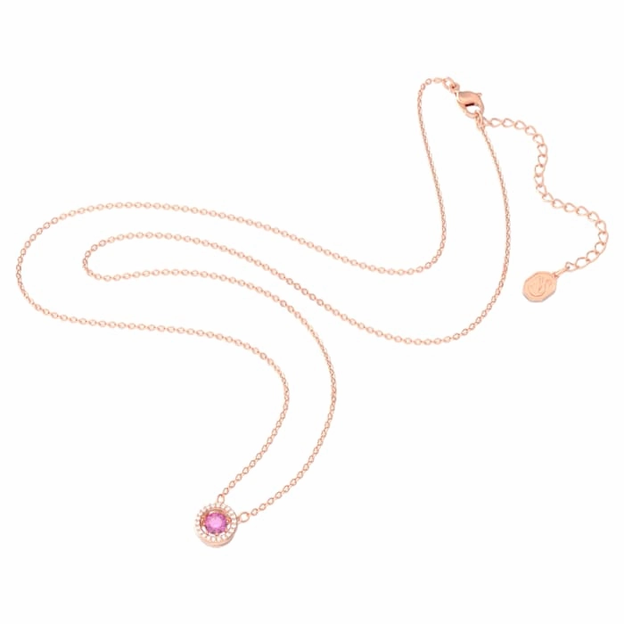 Swarovski Sparkling Dance pendant Purple, Rose gold-tone plated