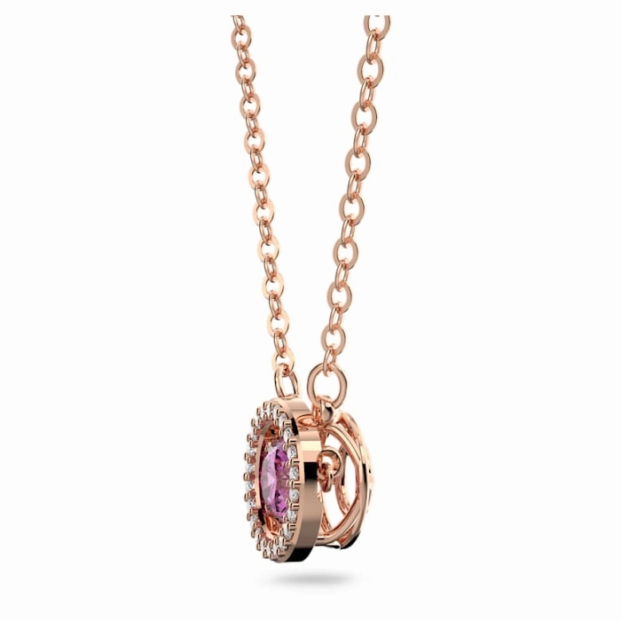 Swarovski Sparkling Dance pendant Purple, Rose gold-tone plated
