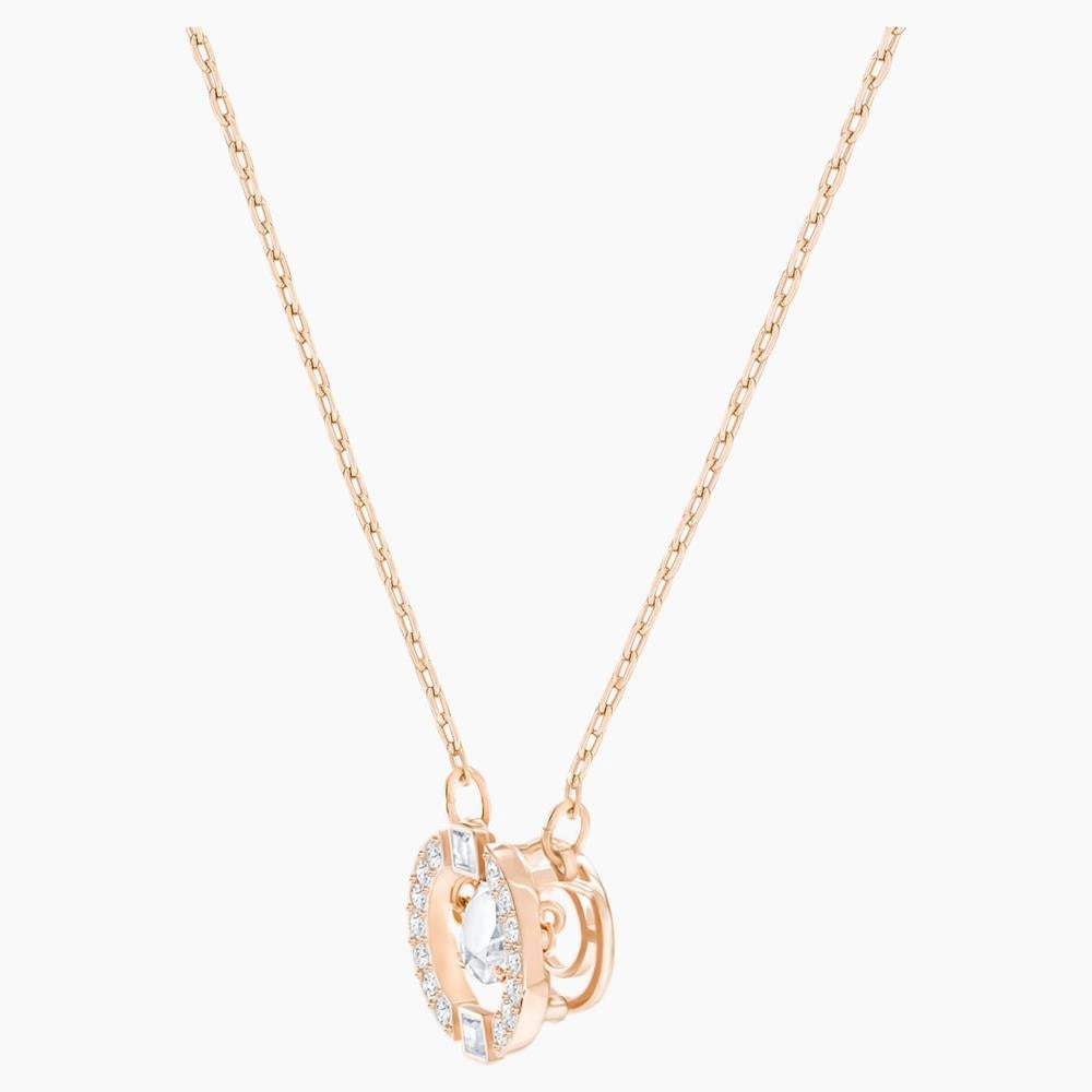 Swarovski Sparkling Dance Round Necklace White White One Size