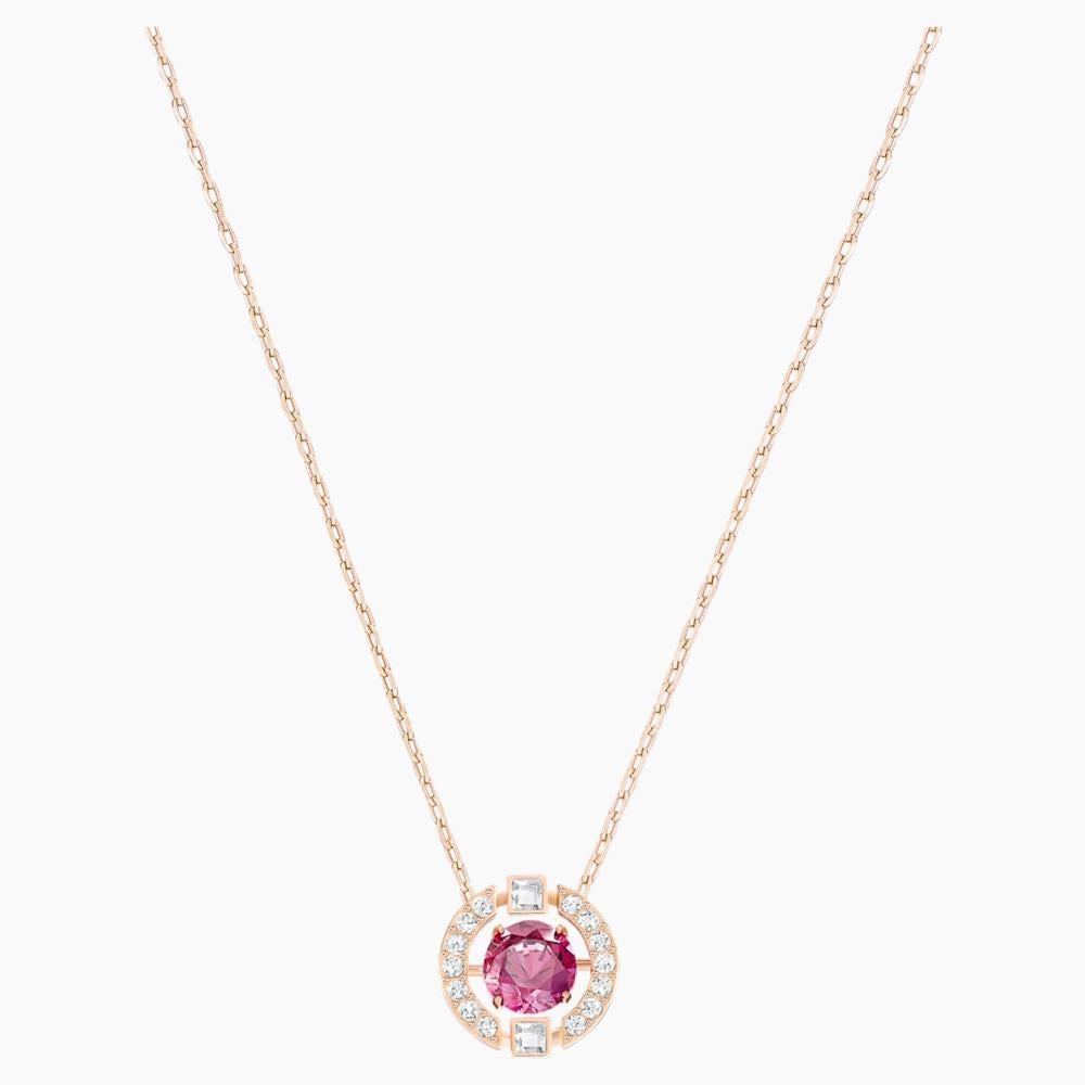 Swarovski Sparkling Dance Round Necklace White White One Size fashion-jewelry  