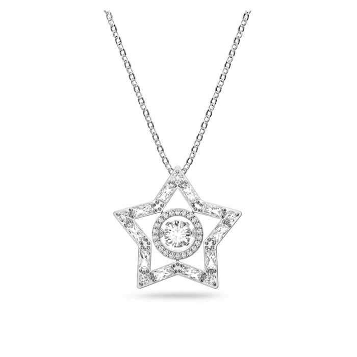 Swarovski Stella Necklace Pendant Star White Rhodium plated