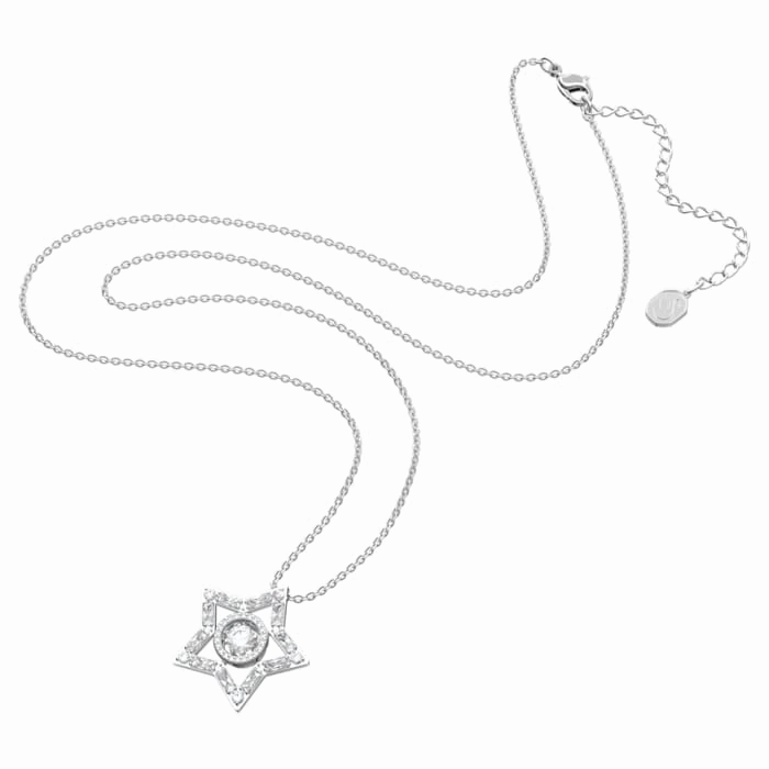 Swarovski Stella Necklace Pendant Star White Rhodium plated fashion-jewelry  