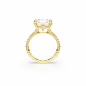 Swarovski Stilla Cocktail Ring Square Cut White Gold-Tone Plated fashion-jewelry  
