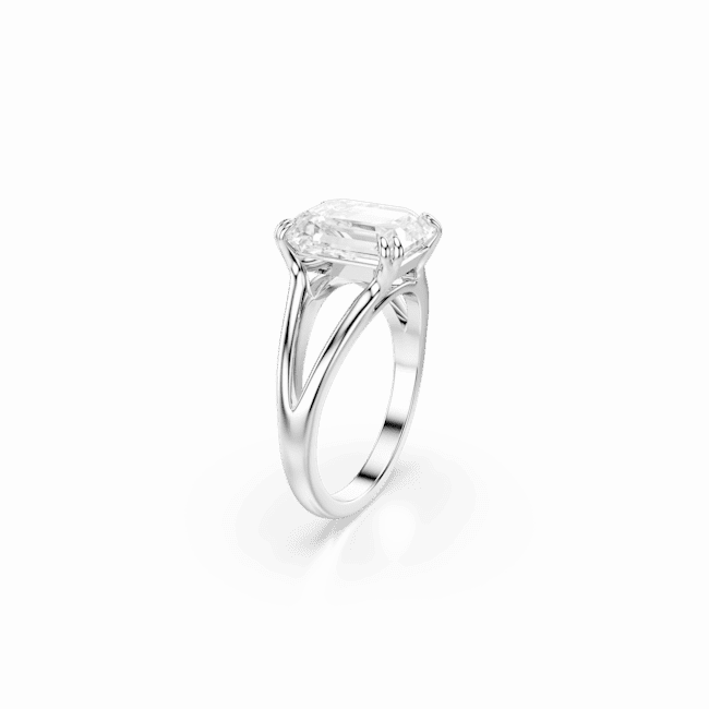 Swarovski Stilla Ring Octagon Cut White Silver-Tone Finish