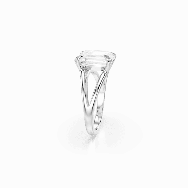 Swarovski Stilla Ring Octagon Cut White Silver-Tone Finish