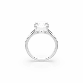 Swarovski Stilla Ring Octagon Cut White Silver-Tone Finish fashion-jewelry  