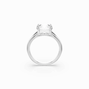 Swarovski Stilla Ring Octagon Cut White Silver-Tone Finish fashion-jewelry  