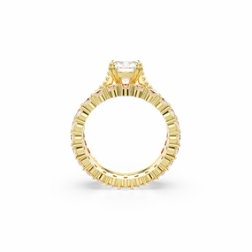 Swarovski Stilla Ring Round Cut White Gold-Tone Plated fashion-jewelry  