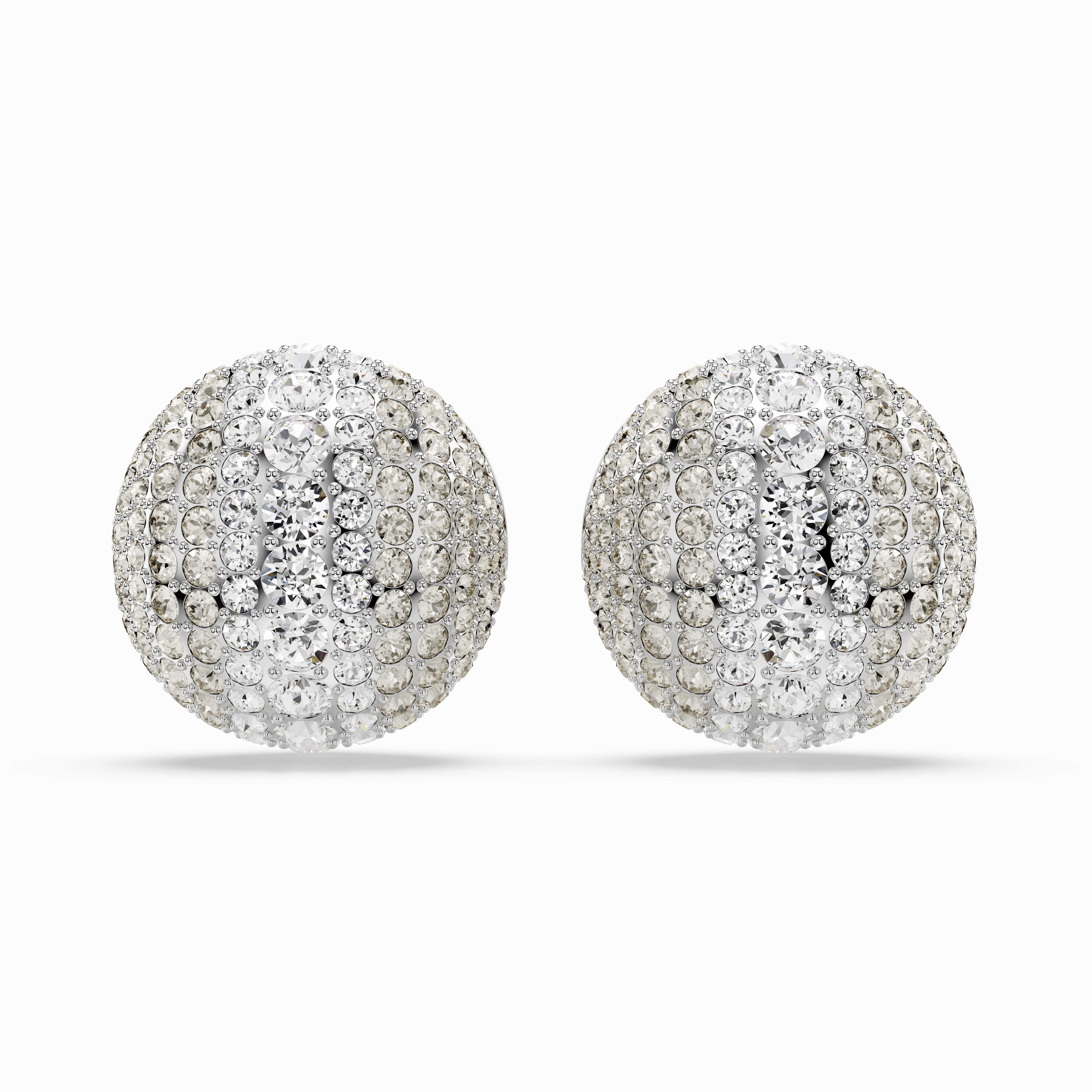 Swarovski Sublima Clip Earrings White Rhodium Plated 