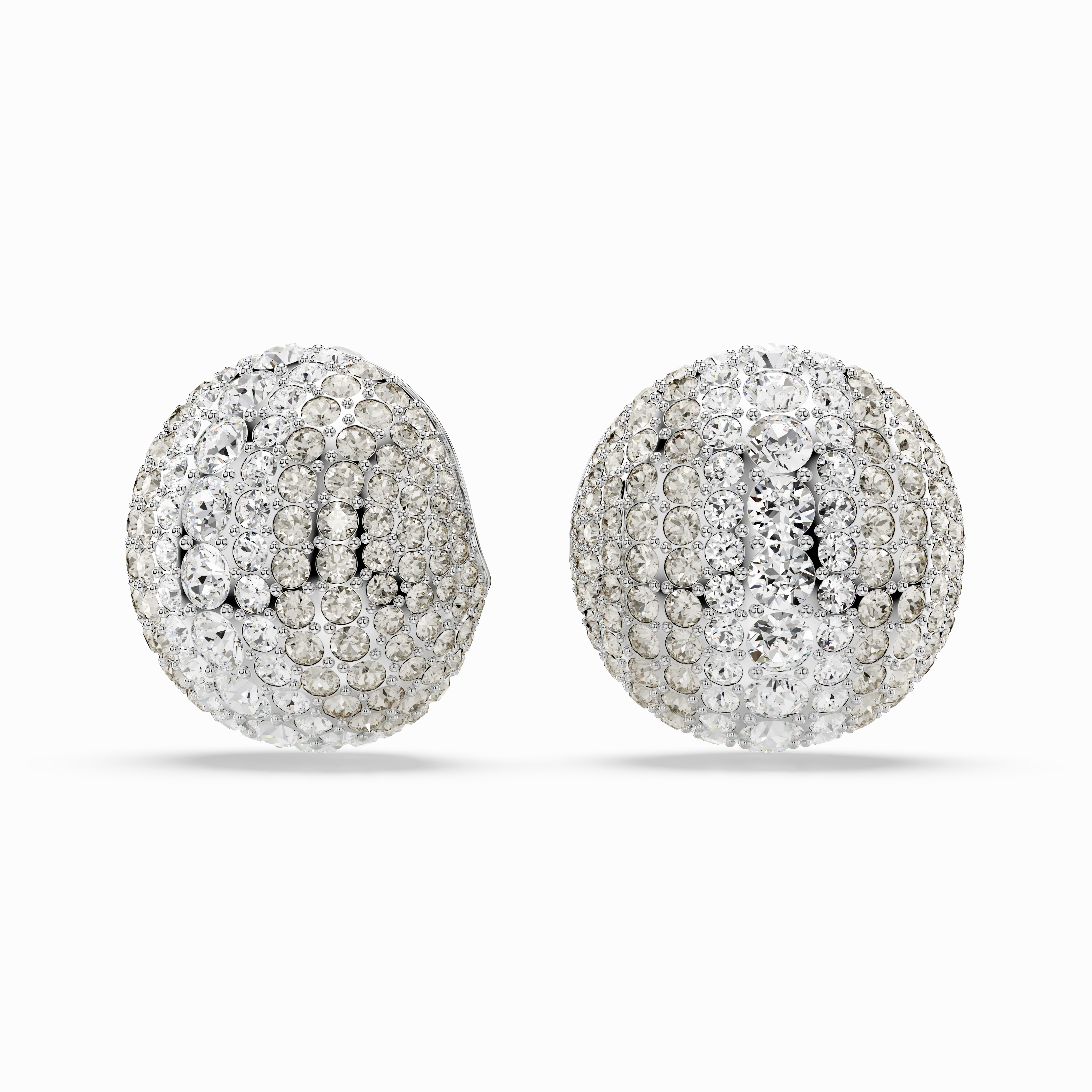 Swarovski Sublima Clip Earrings White Rhodium Plated