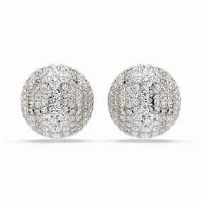 Swarovski Sublima Clip Earrings White Rhodium Plated 