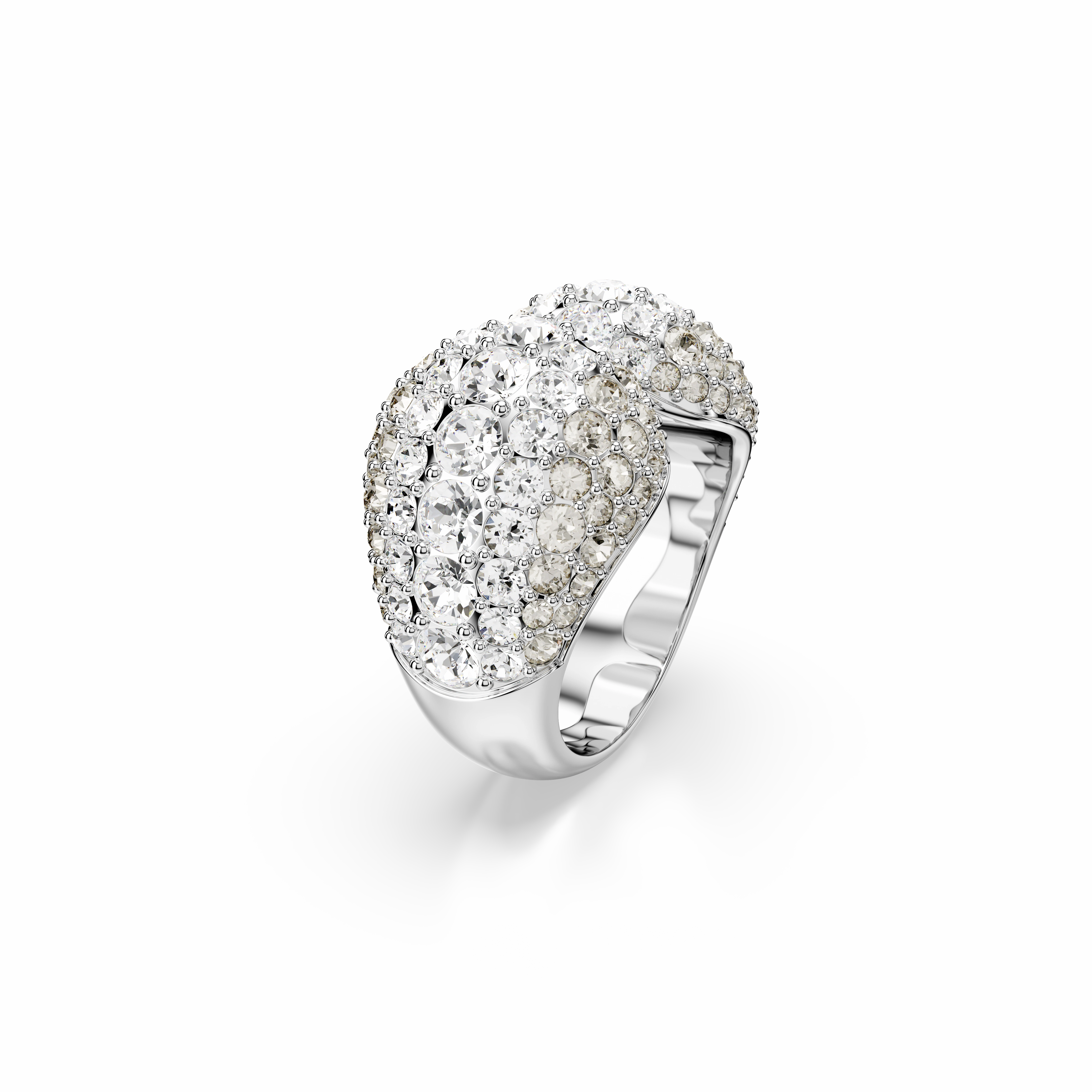 Swarovski Sublima Cocktail Ring Round Cut White Rhodium Plated