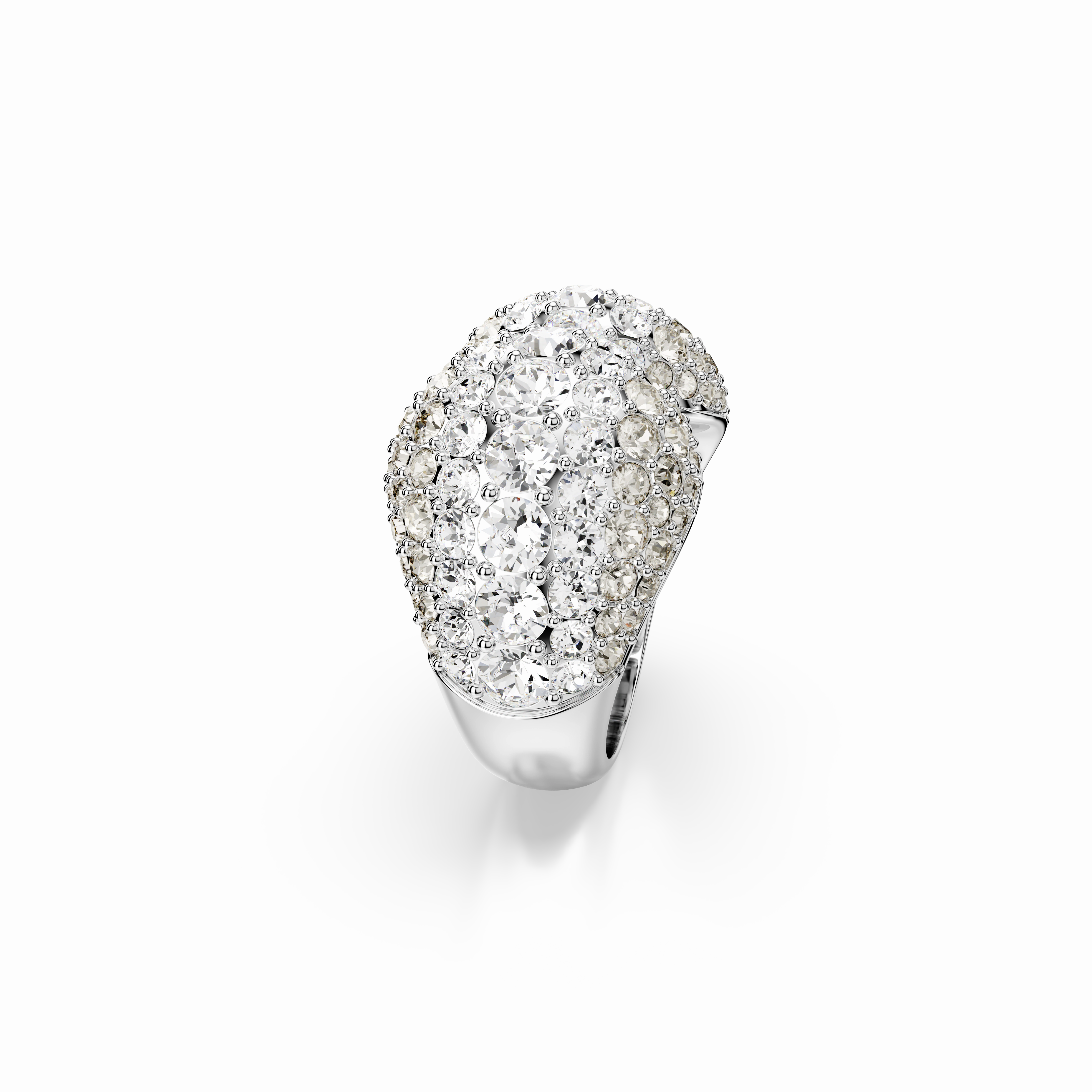 Swarovski Sublima Cocktail Ring Round Cut White Rhodium Plated